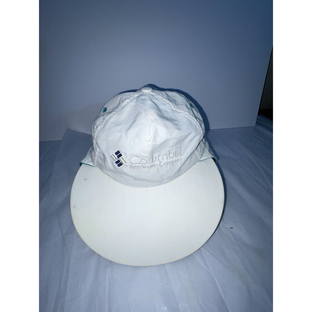 Vtg Columbia Hat Long Bill Neck Cover Fishing, Hiking, Beach, Sun, Gardening